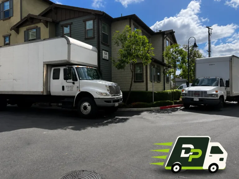 Pro moving company trucks providing residential moving services in Dana Point, CA