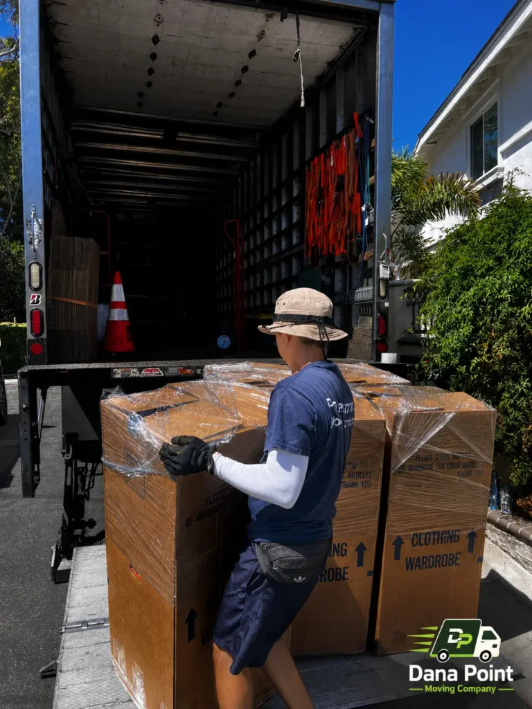 Pro moving company loading household belongings for a residential move in Rancho Mission Viejo, CA